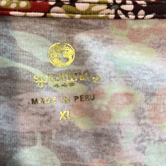 NWOT Spartina wrap dress - ladies XL. Beautiful floral print in dark magenta. - Picture 10 of 11